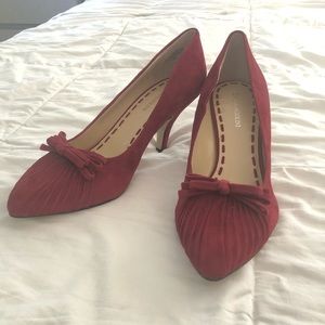 Enzo Angiolini Red Suede heels. Never worn.